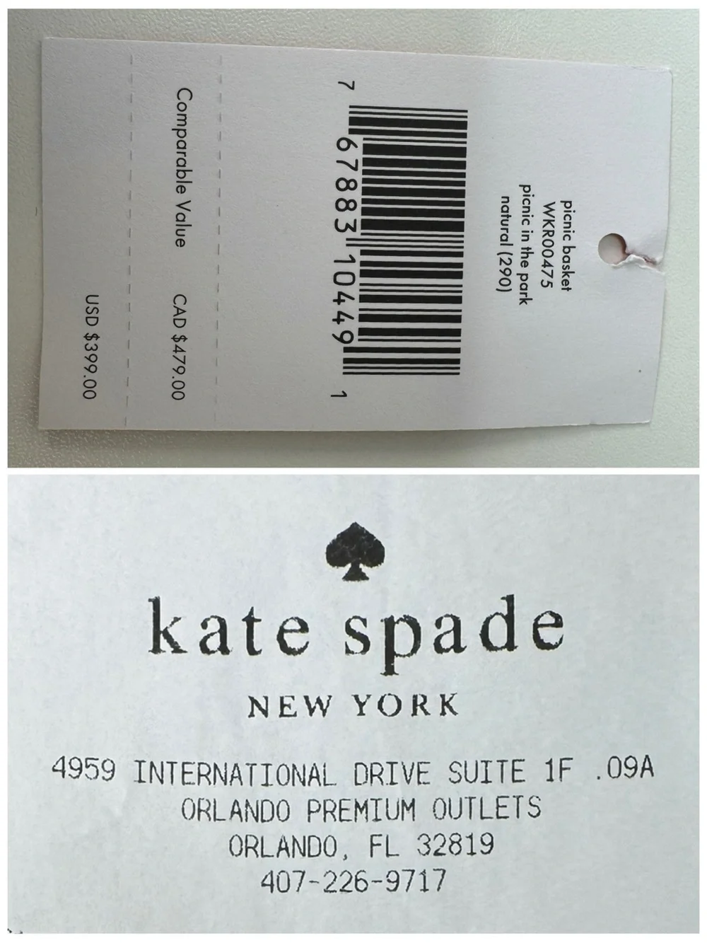 KATE SPADE NEW YORK PICNIC IN THE PARK BASKET BAG NWT